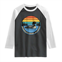 Minnesota Rebel Alliance Vintage Retro Sunset Loon Raglan Shirt