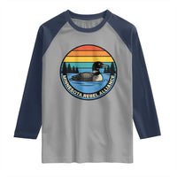 Minnesota Rebel Alliance Vintage Retro Sunset Loon Raglan Shirt