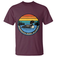 Minnesota Rebel Alliance Vintage Retro Sunset Loon T Shirt