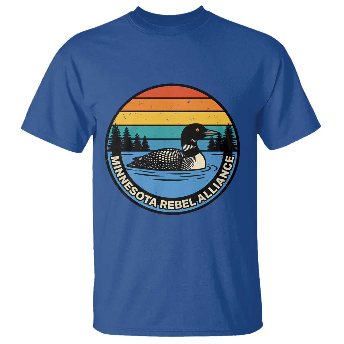 Minnesota Rebel Alliance Vintage Retro Sunset Loon T Shirt