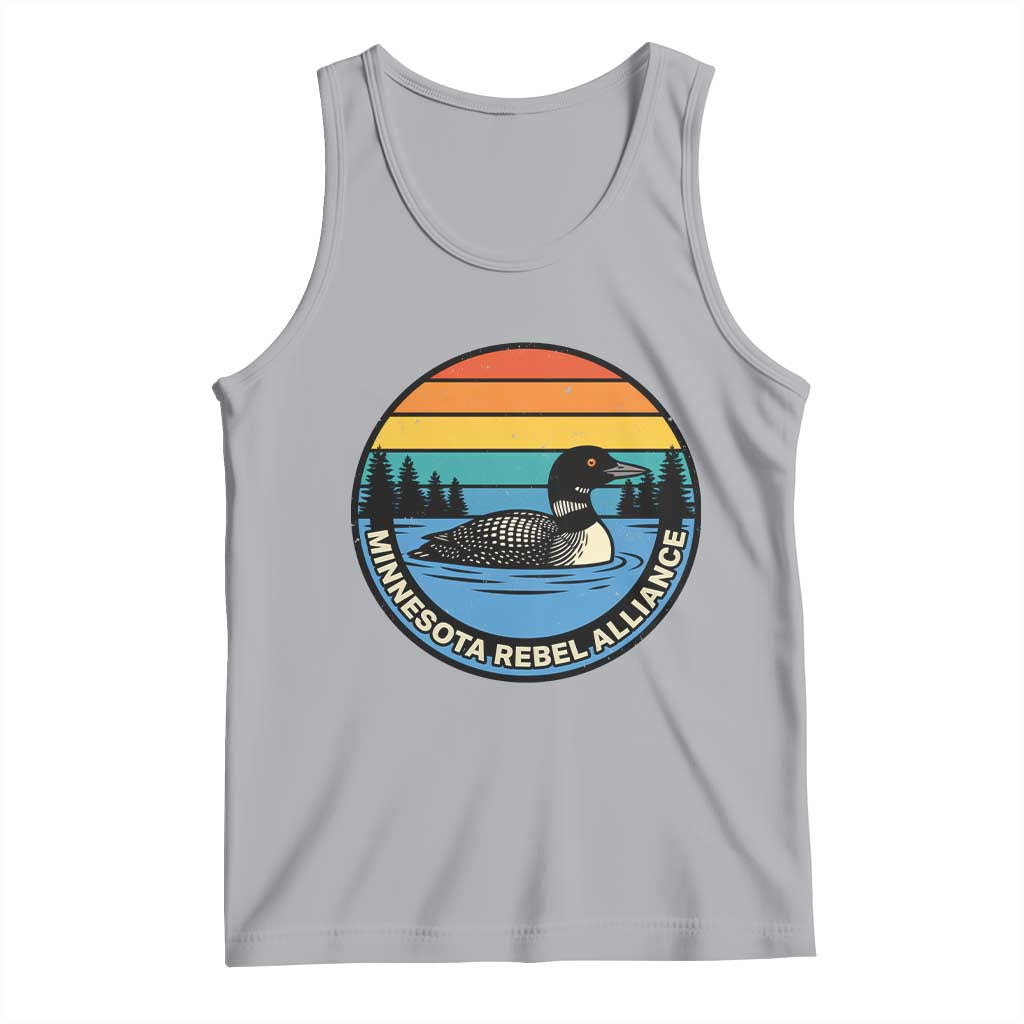 Minnesota Rebel Alliance Vintage Retro Sunset Loon Tank Top