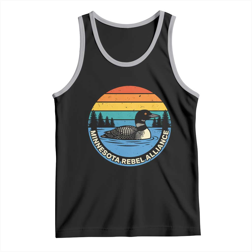 Minnesota Rebel Alliance Vintage Retro Sunset Loon Tank Top