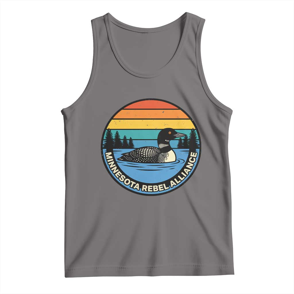 Minnesota Rebel Alliance Vintage Retro Sunset Loon Tank Top