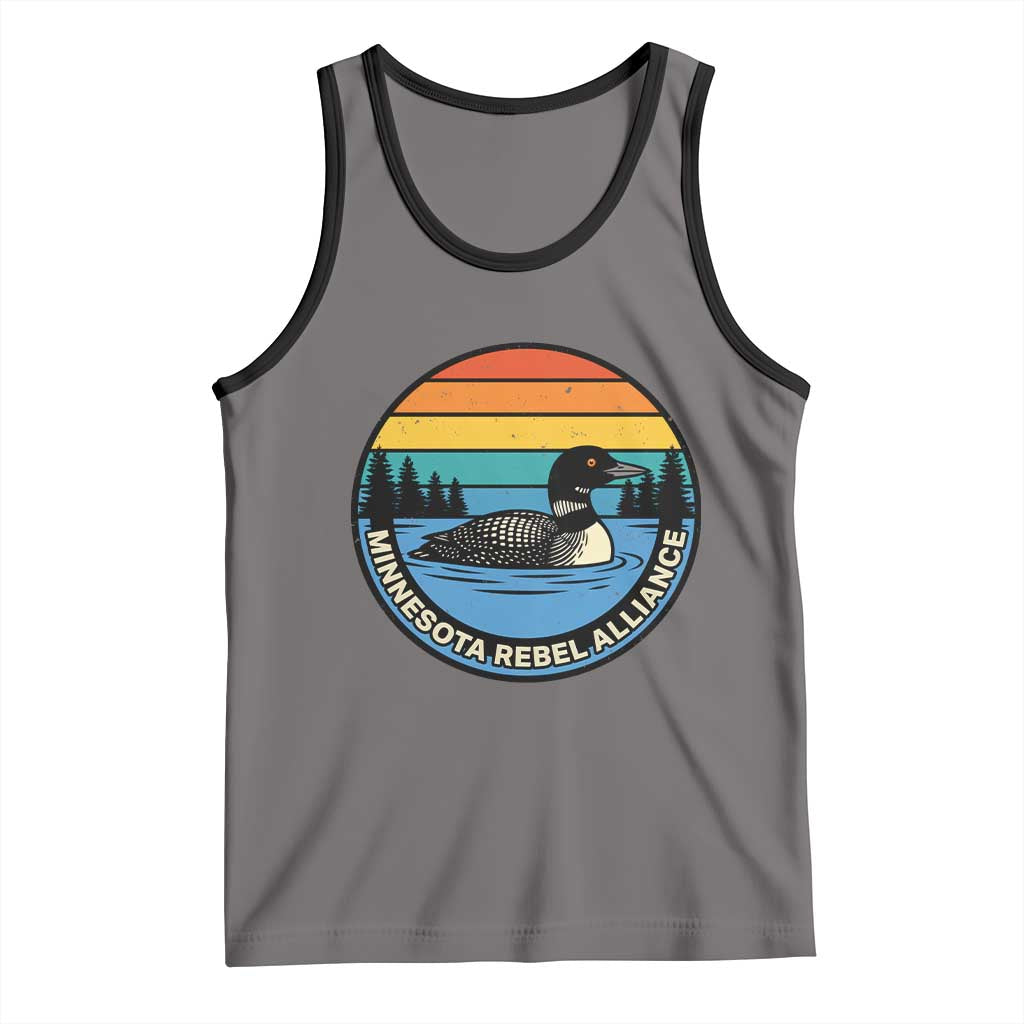 Minnesota Rebel Alliance Vintage Retro Sunset Loon Tank Top