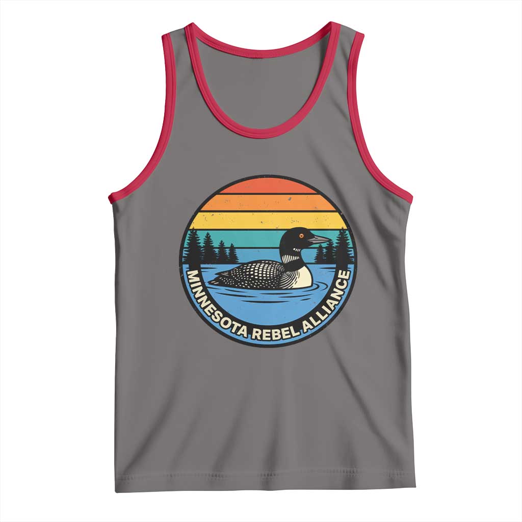 Minnesota Rebel Alliance Vintage Retro Sunset Loon Tank Top