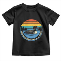 Minnesota Rebel Alliance Vintage Retro Sunset Loon Toddler T Shirt