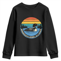 Minnesota Rebel Alliance Vintage Retro Sunset Loon Youth Sweatshirt