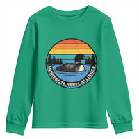 Minnesota Rebel Alliance Vintage Retro Sunset Loon Youth Sweatshirt