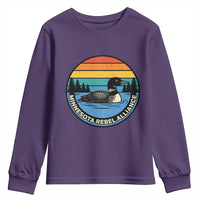 Minnesota Rebel Alliance Vintage Retro Sunset Loon Youth Sweatshirt