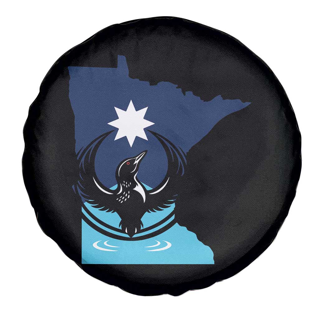 Minnesota Loon Rising Spare Tire Cover Star Emblem MN State Flag Pride