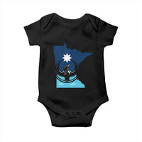 Minnesota Loon Rising Baby Onesie Star Emblem MN State Flag Pride