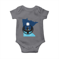 Minnesota Loon Rising Baby Onesie Star Emblem MN State Flag Pride
