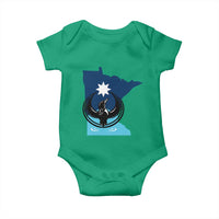 Minnesota Loon Rising Baby Onesie Star Emblem MN State Flag Pride