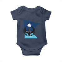 Minnesota Loon Rising Baby Onesie Star Emblem MN State Flag Pride