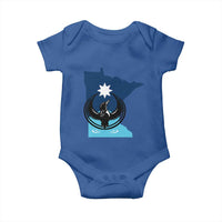 Minnesota Loon Rising Baby Onesie Star Emblem MN State Flag Pride