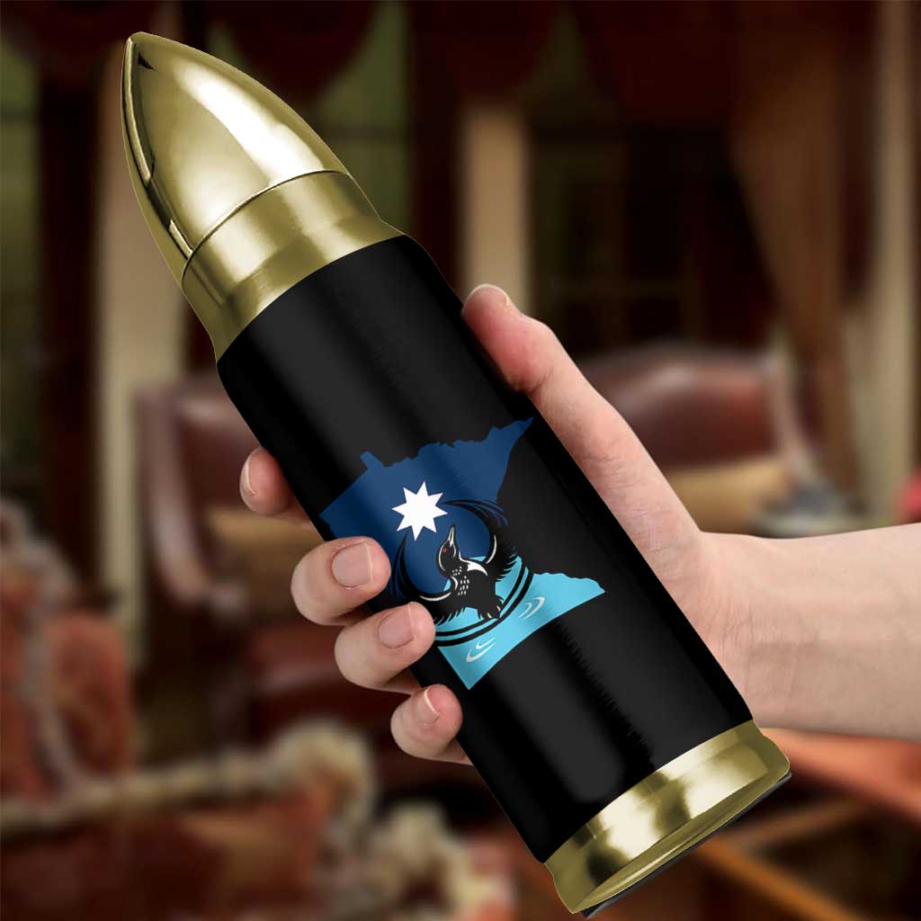 Minnesota Loon Rising Bullet Tumbler Star Emblem MN State Flag Pride