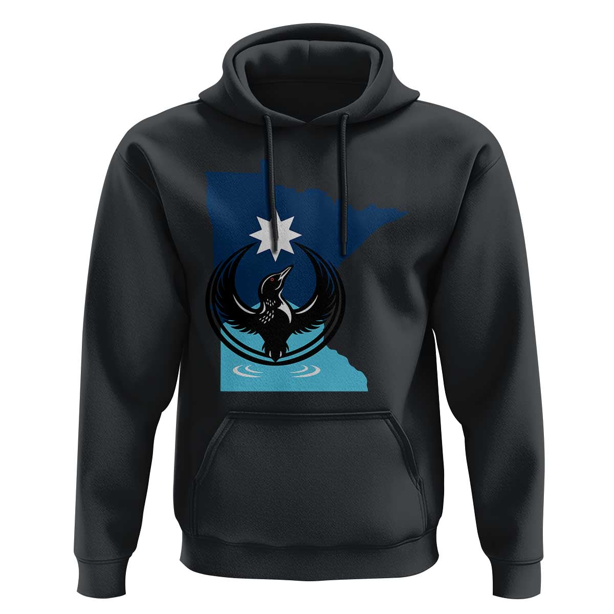 Minnesota Loon Rising Hoodie Star Emblem MN State Flag Pride
