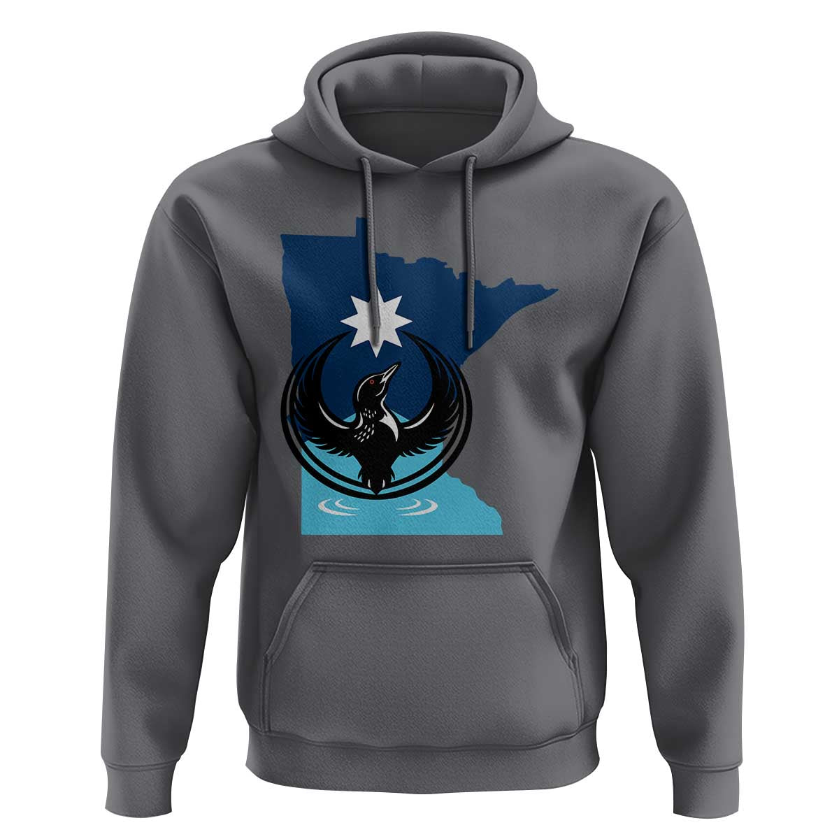 Minnesota Loon Rising Hoodie Star Emblem MN State Flag Pride