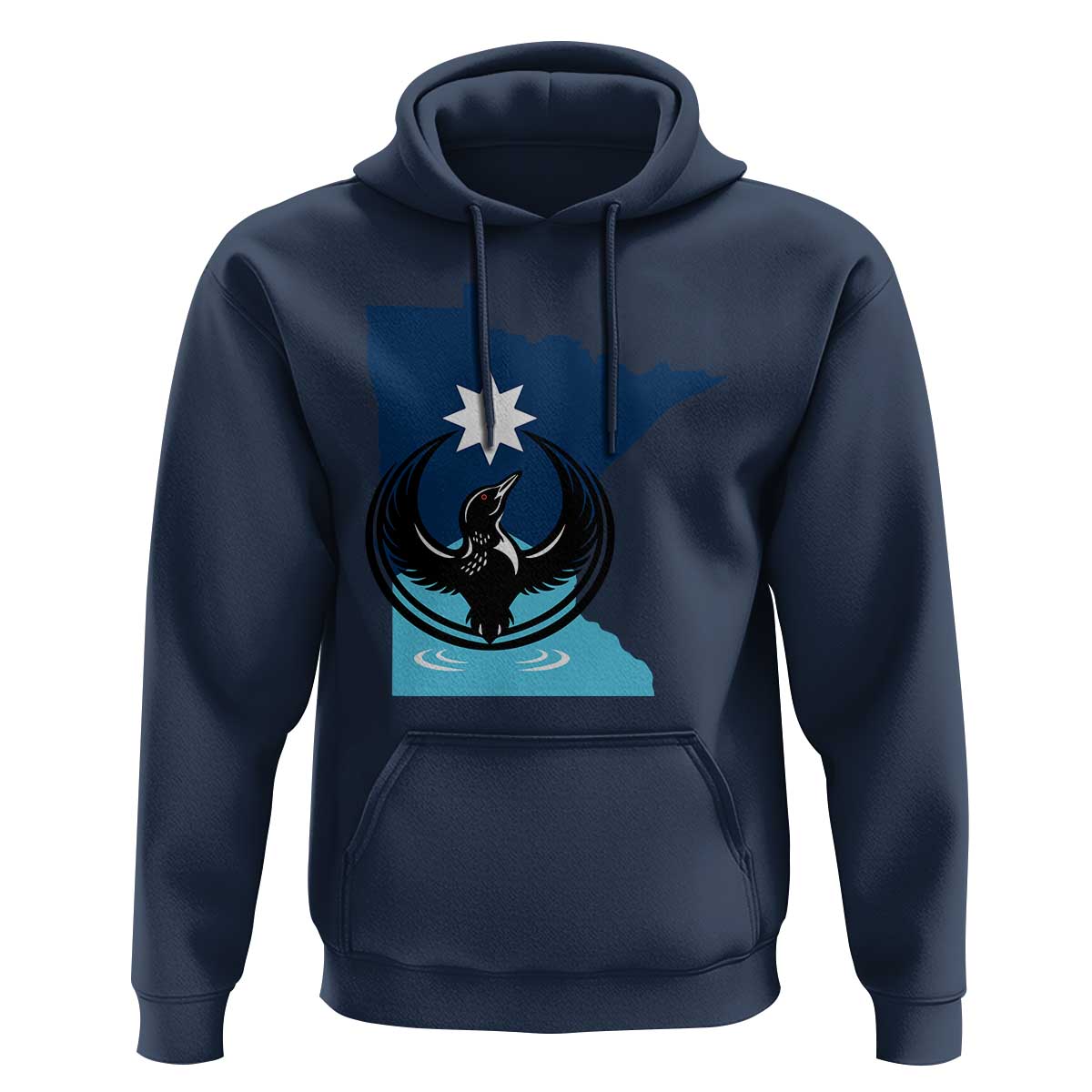 Minnesota Loon Rising Hoodie Star Emblem MN State Flag Pride
