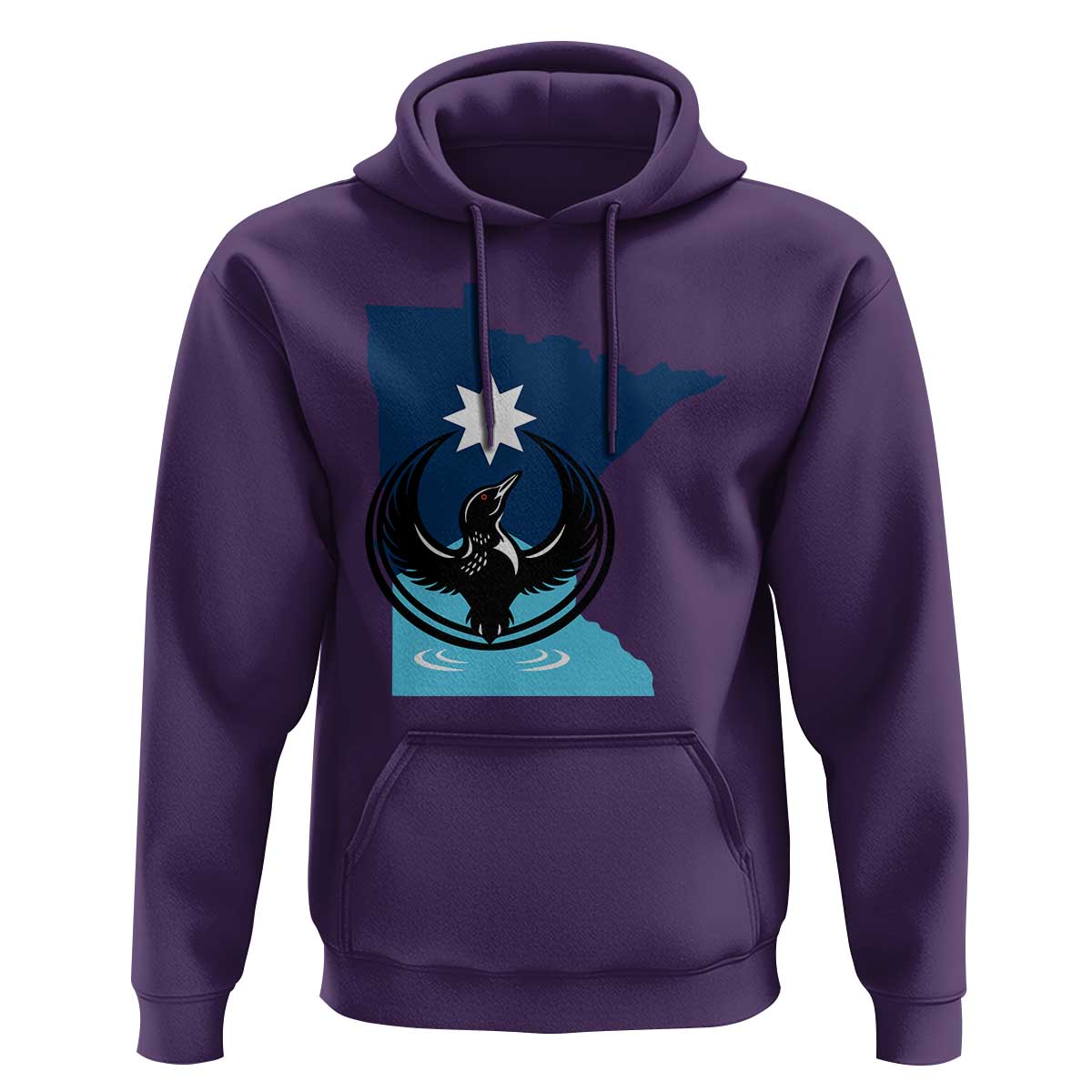 Minnesota Loon Rising Hoodie Star Emblem MN State Flag Pride