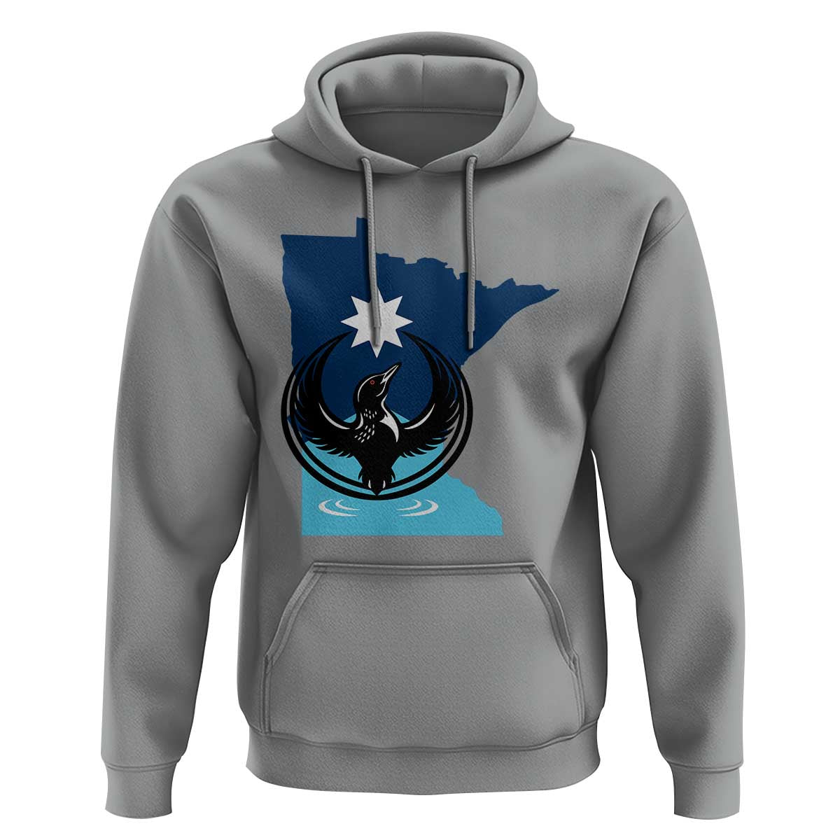 Minnesota Loon Rising Hoodie Star Emblem MN State Flag Pride