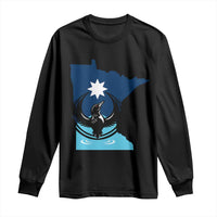 Minnesota Loon Rising Long Sleeve Shirt Star Emblem MN State Flag Pride