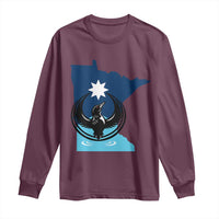 Minnesota Loon Rising Long Sleeve Shirt Star Emblem MN State Flag Pride