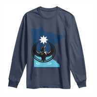 Minnesota Loon Rising Long Sleeve Shirt Star Emblem MN State Flag Pride