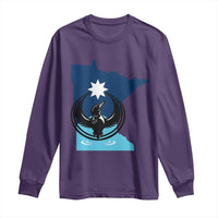 Minnesota Loon Rising Long Sleeve Shirt Star Emblem MN State Flag Pride