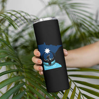 Minnesota Loon Rising Skinny Tumbler Star Emblem MN State Flag Pride