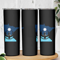 Minnesota Loon Rising Skinny Tumbler Star Emblem MN State Flag Pride
