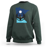 Minnesota Loon Rising Sweatshirt Star Emblem MN State Flag Pride