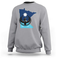 Minnesota Loon Rising Sweatshirt Star Emblem MN State Flag Pride