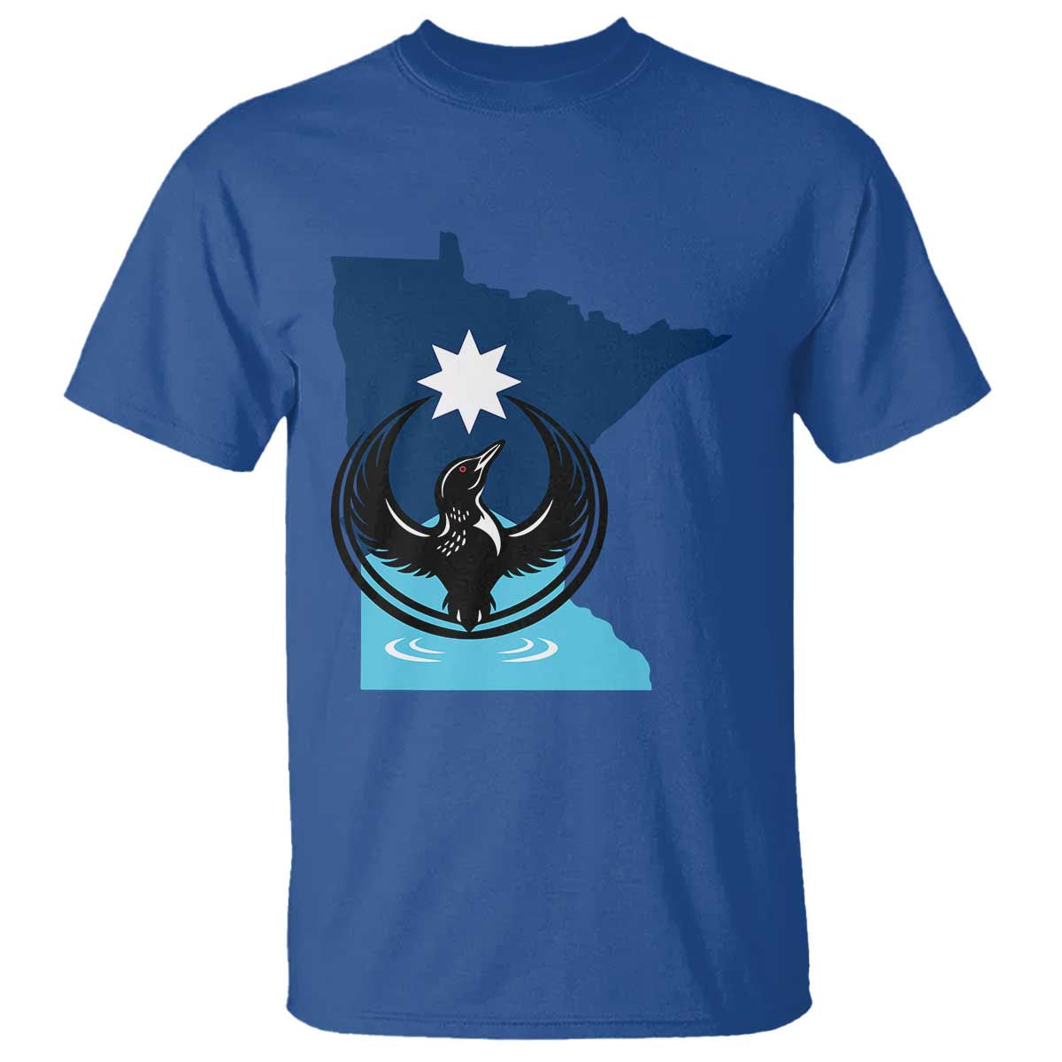 Minnesota Loon Rising T Shirt Star Emblem MN State Flag Pride