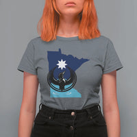 Minnesota Loon Rising T Shirt For Women Star Emblem MN State Flag Pride