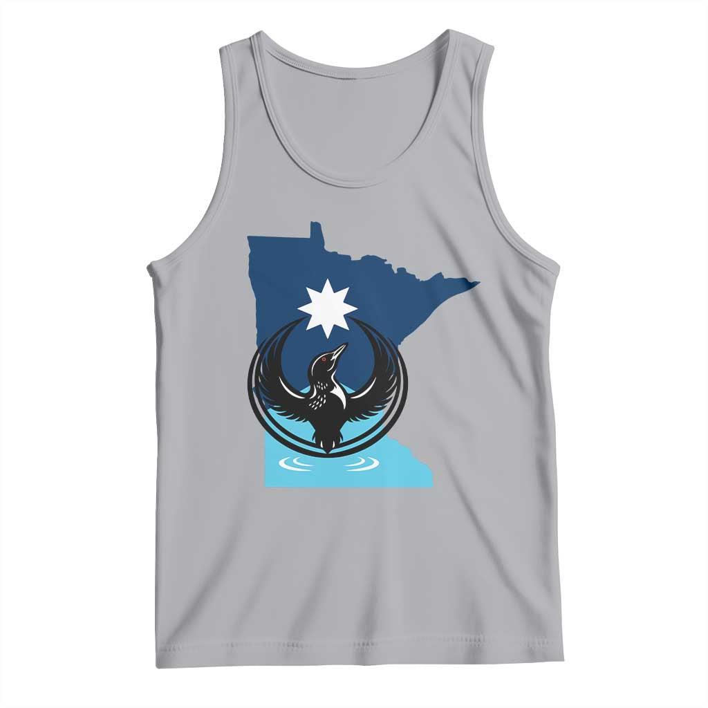 Minnesota Loon Rising Tank Top Star Emblem MN State Flag Pride