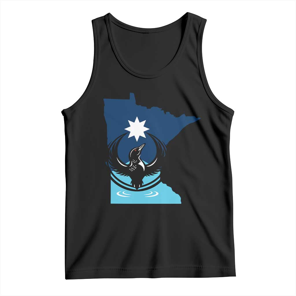 Minnesota Loon Rising Tank Top Star Emblem MN State Flag Pride