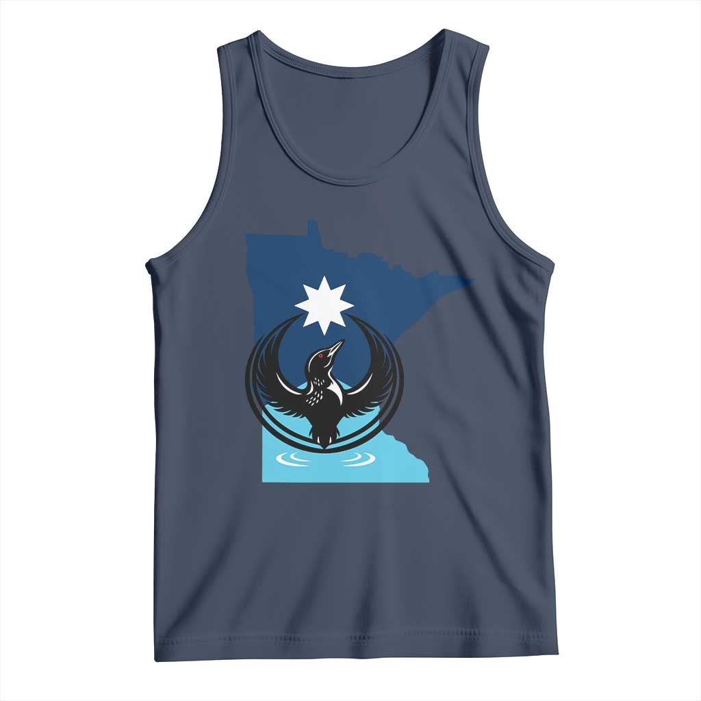 Minnesota Loon Rising Tank Top Star Emblem MN State Flag Pride