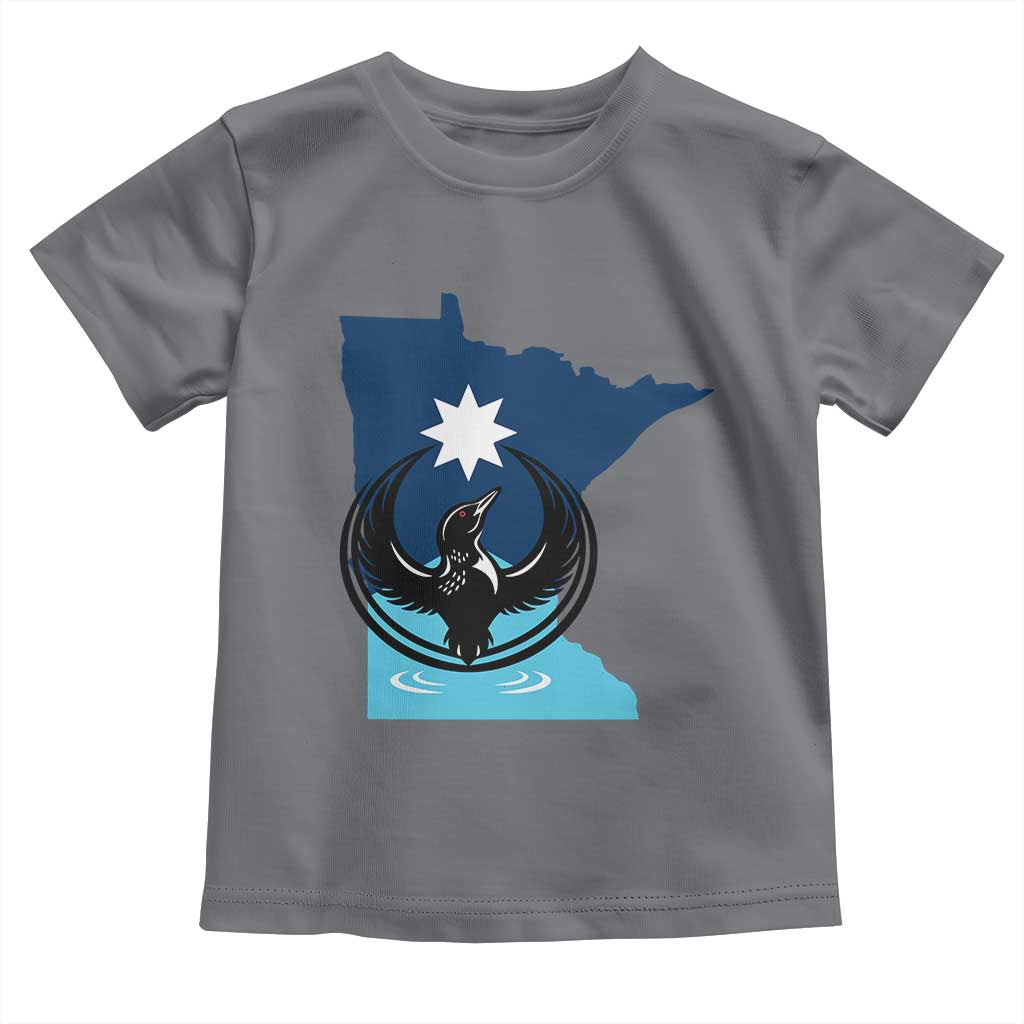 Minnesota Loon Rising Toddler T Shirt Star Emblem MN State Flag Pride
