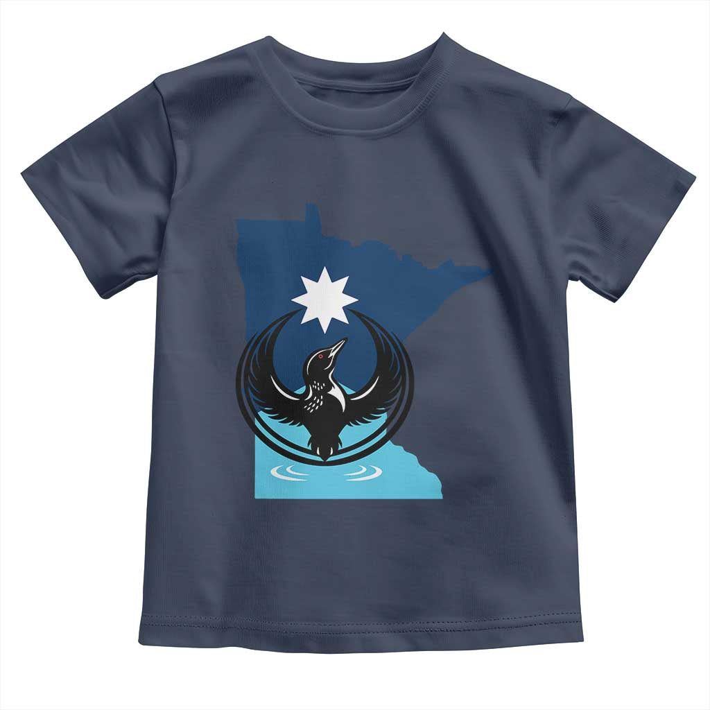 Minnesota Loon Rising Toddler T Shirt Star Emblem MN State Flag Pride