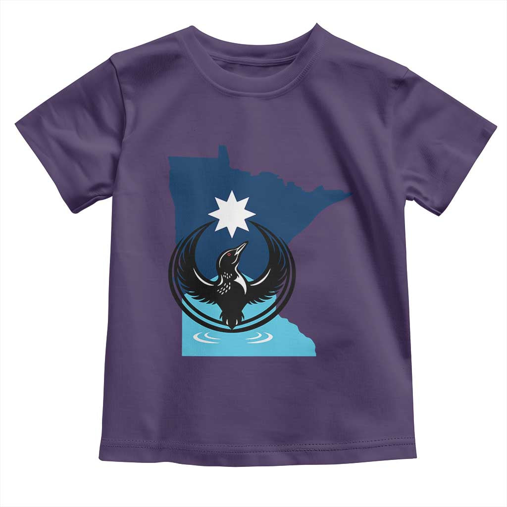 Minnesota Loon Rising Toddler T Shirt Star Emblem MN State Flag Pride