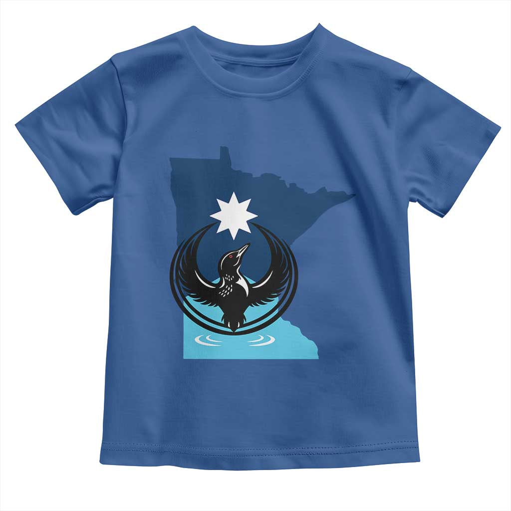 Minnesota Loon Rising Toddler T Shirt Star Emblem MN State Flag Pride