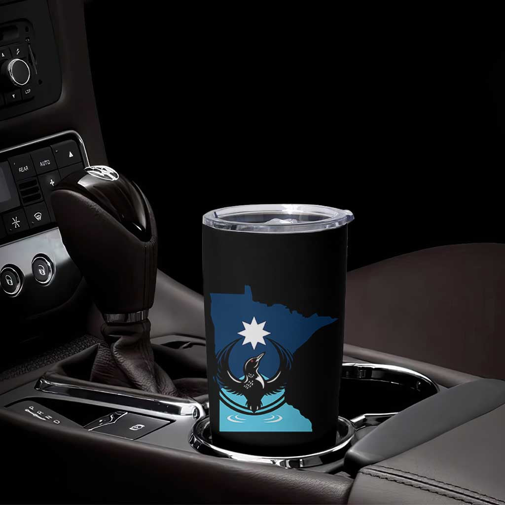 Minnesota Loon Rising Tumbler Cup Star Emblem MN State Flag Pride