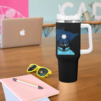 Minnesota Loon Rising Tumbler With Handle Star Emblem MN State Flag Pride