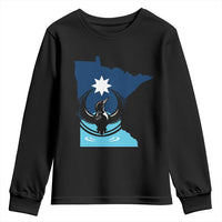 Minnesota Loon Rising Youth Sweatshirt Star Emblem MN State Flag Pride