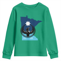 Minnesota Loon Rising Youth Sweatshirt Star Emblem MN State Flag Pride