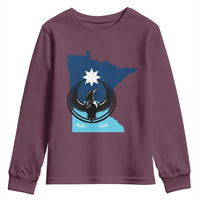 Minnesota Loon Rising Youth Sweatshirt Star Emblem MN State Flag Pride