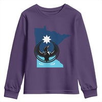 Minnesota Loon Rising Youth Sweatshirt Star Emblem MN State Flag Pride