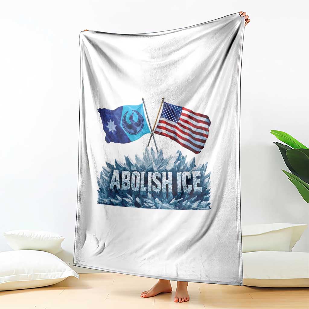 Abolish Ice Minnesota American Flag Throw Blanket MN Rebel Loon Resistance Protest