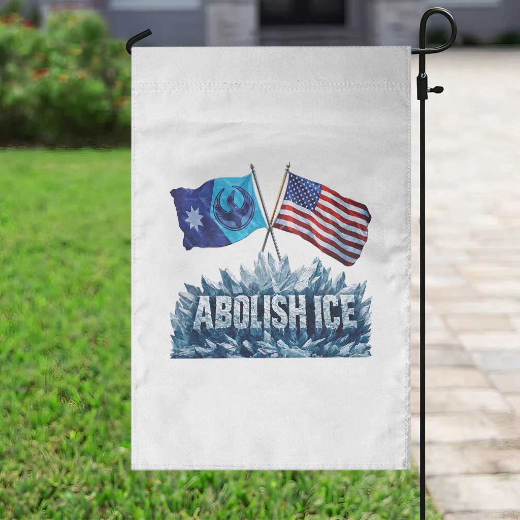 Abolish Ice Minnesota American Flag Garden Flag MN Rebel Loon Resistance Protest
